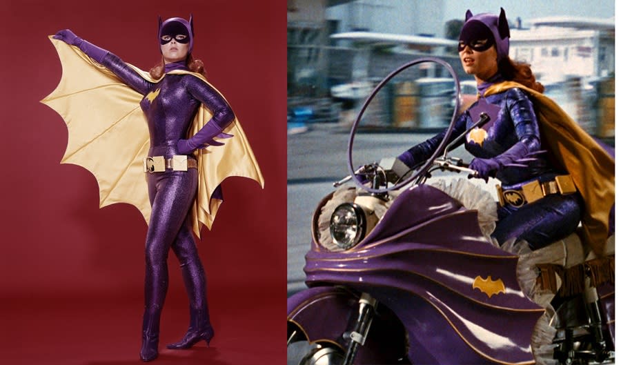 The iconic costume worn by Yvonne Craig on the Batman TV series of the sixties.