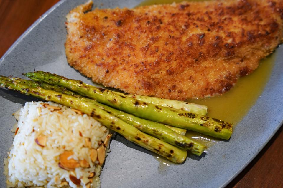 Tommy Bahama Restaurant & Bar's top-selling macadamia nut-crusted fish offerings differ at every location depending on local availability. On May 16, snapper was the fresh catch.