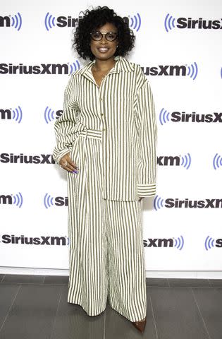 <p>Santiago Felipe/Getty Images</p> Jennifer Hudson visits SiriusXM Studios in New York City.