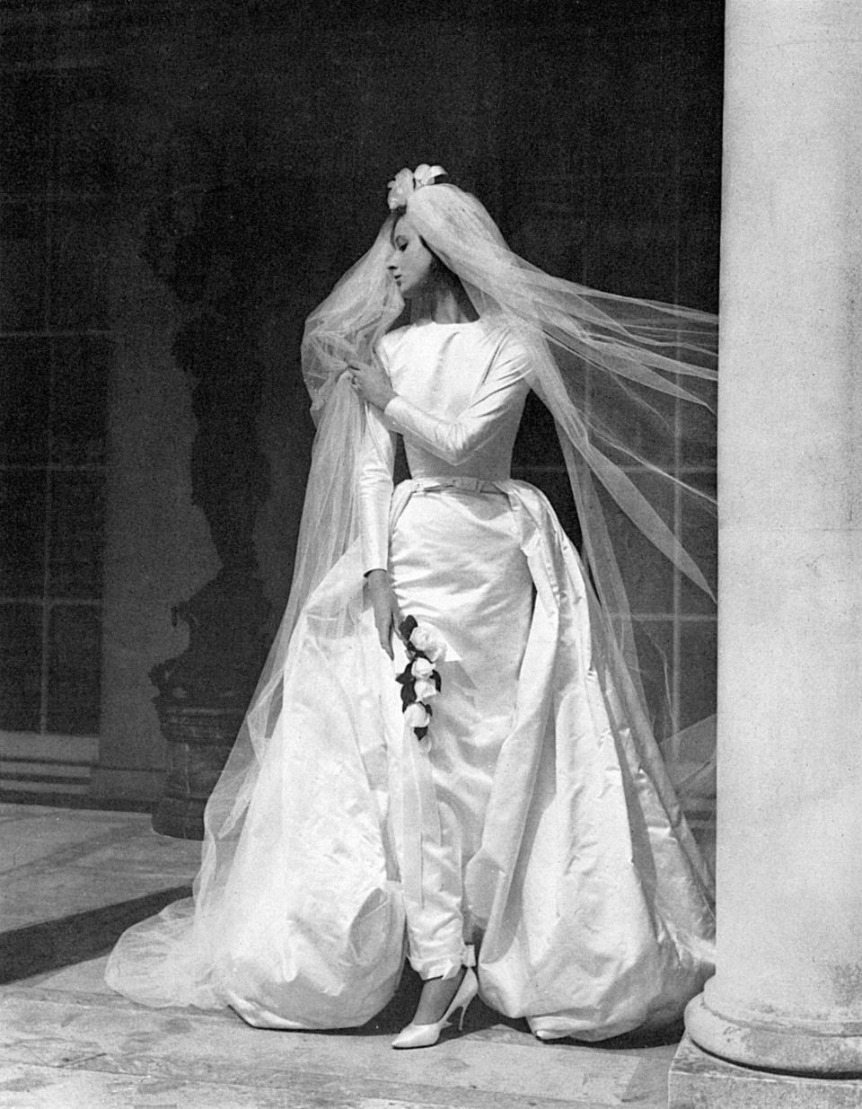 A wedding dress designed by Bellville et Cie.