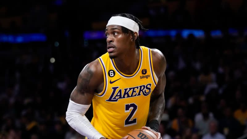 ▲Jarred Vanderbilt和八村壘將在明日對陣火箭的比賽中迎來復出，「詹皇」LeBron James相信，這能讓他們成為聯盟中最好的防守球隊。（圖／美聯社／達志影像）