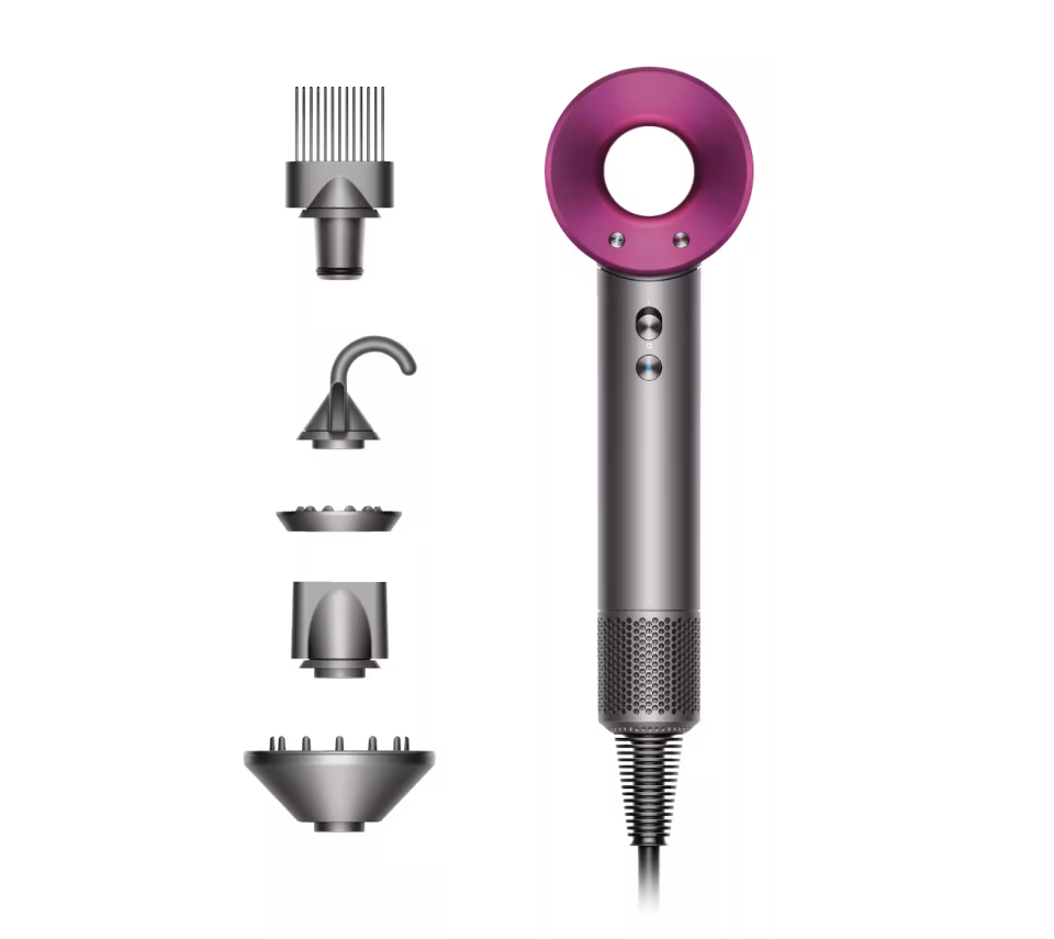 Dyson Supersonic Fast Drying Precise 3-Speed Hair Blow Dryer with Styling Attachments (photo via Canadian Tire)