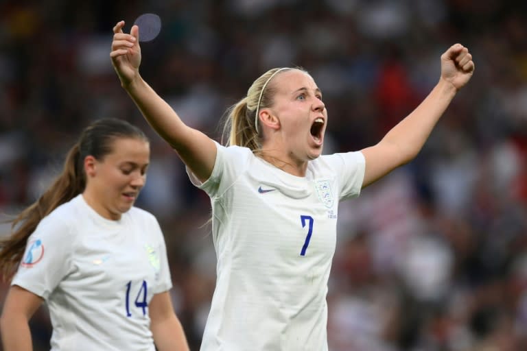 England striker Beth Mead was sidelined by an ACL injury (FRANCK FIFE)