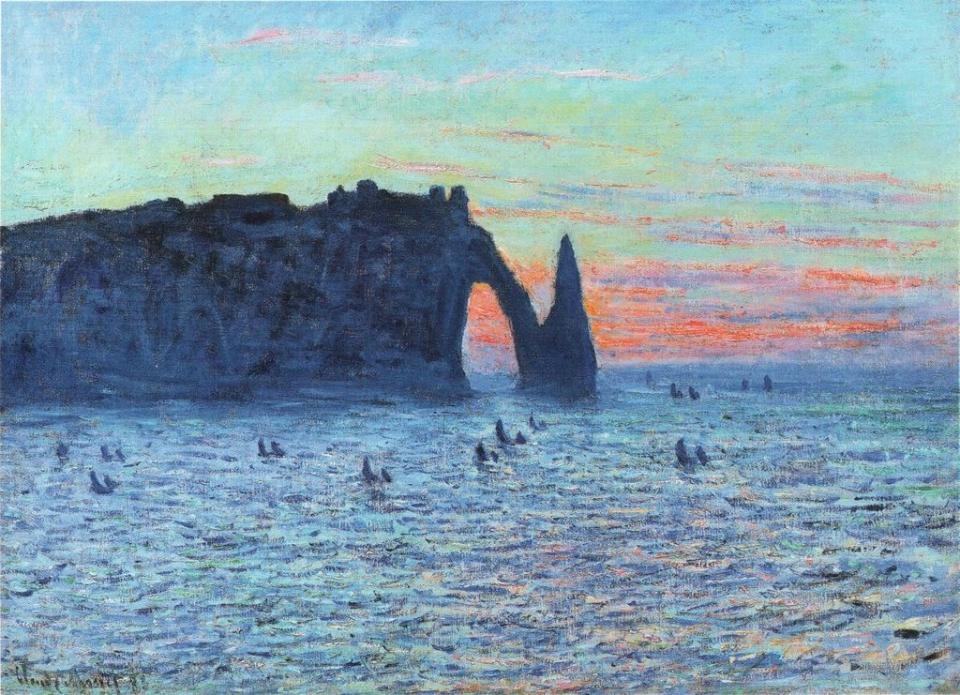 《Falaises d'Étretat》of Claude Monet (Wikimedia Commons提供) 