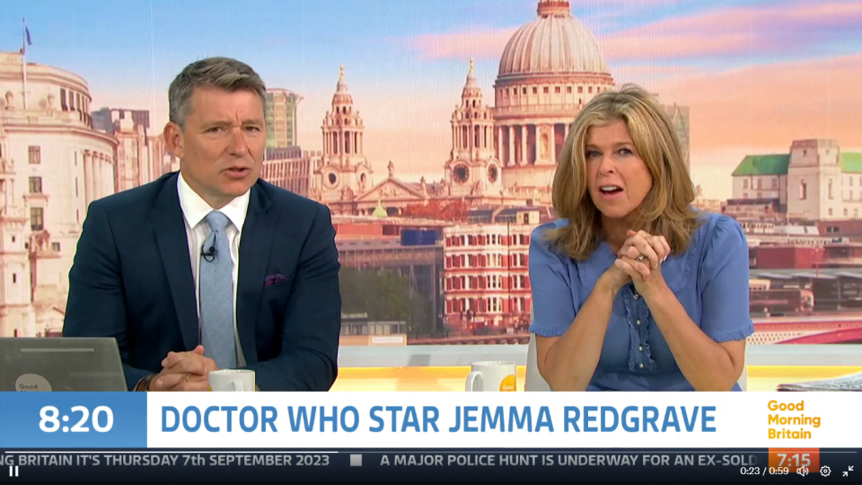 Kate Garraway made a blunder on Good Morning Britain. (ITV screengrab)