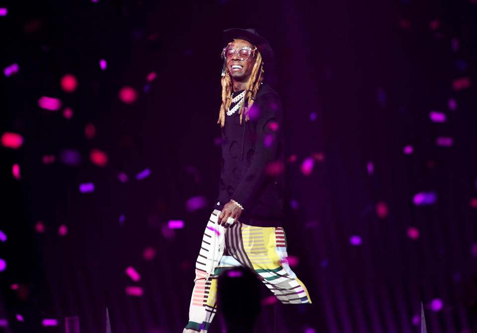 Lil Wayne performs onstage during the EA Sports Bowl at Bud Light Super Bowl Music Fest on January 30, 2020 in Miami, Florida.