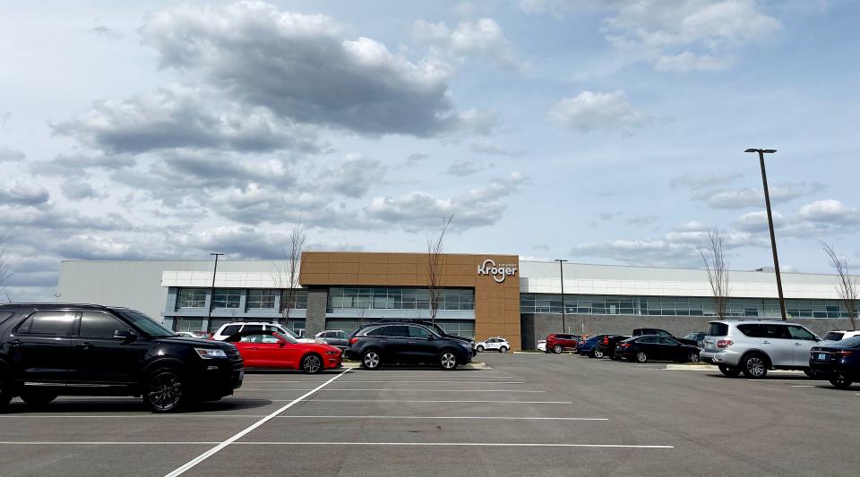 The Kroger Fulfillment Center in Monroe on Monday March 22, 2021.The new robotic fulfillment center will be taking over home delivery orders for the region.