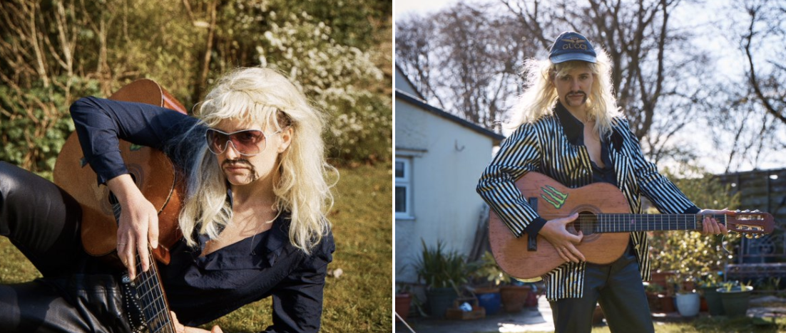 Chloe Mead dressed up as the Joe Exotic as part of a "COVID closet" social media challenge. (Photo: Harriet Clare, Chloe Mead)