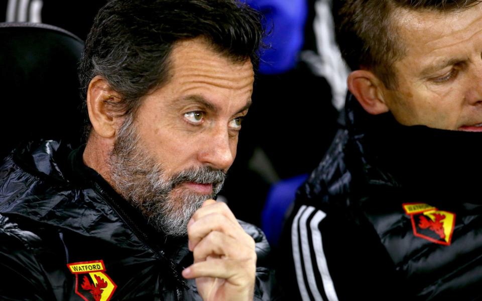 Quique Sanchez Flores met with the club's hierarchy at the training ground on Sunday morning - PA