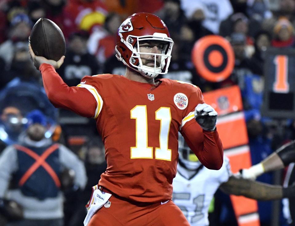 Alex Smith followed a very good first half with a terrible second half. Can he lead the Kansas City Chiefs to the promised land? (AP)