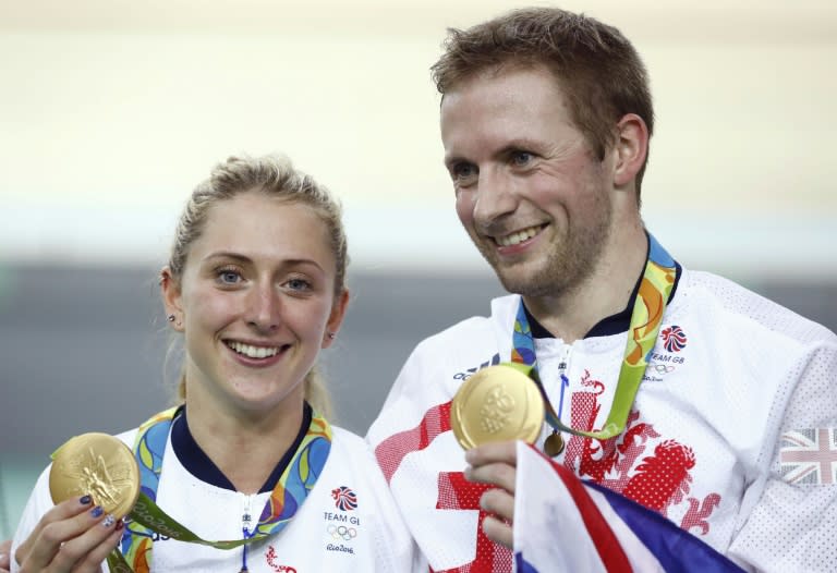 Cycling saw Britain's 'golden couple' of Jason Kenny and fiancee Laura Trott, triumph in the velodrome