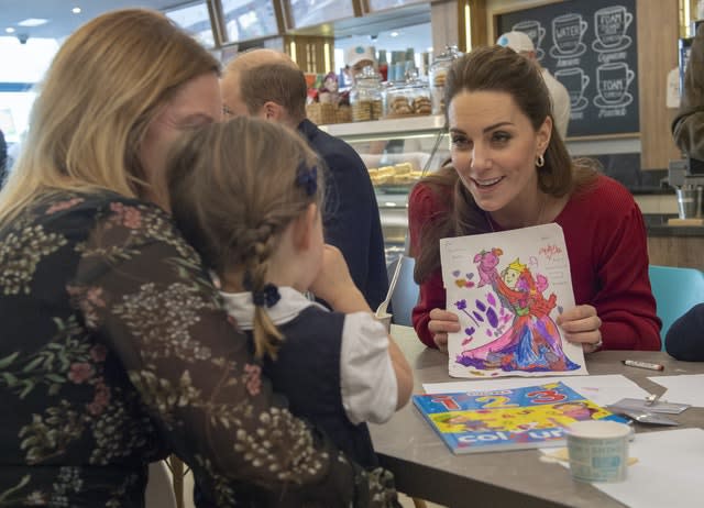 Kate meeting a group of parents and carers in south Wales 