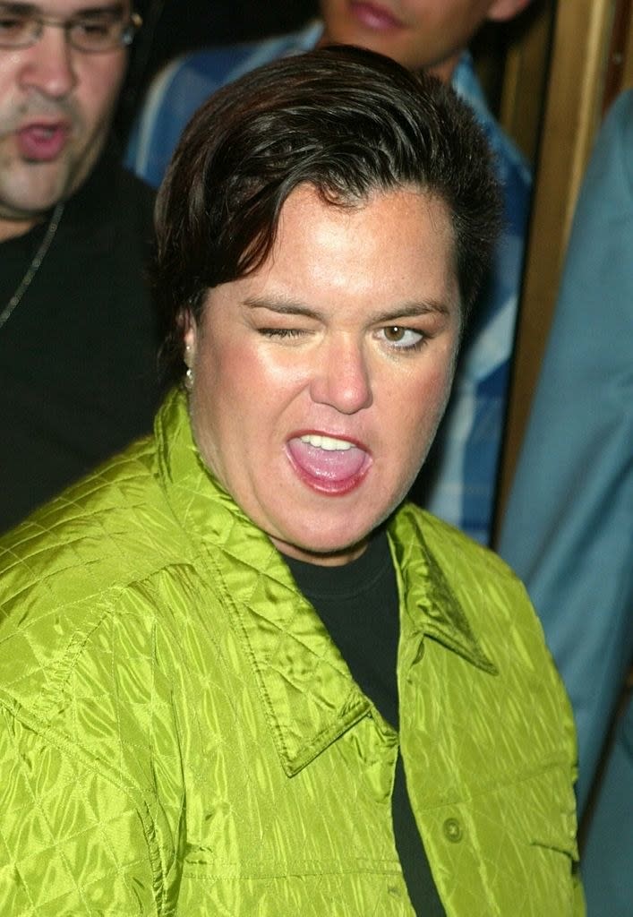 Rosie O'Donnell winking