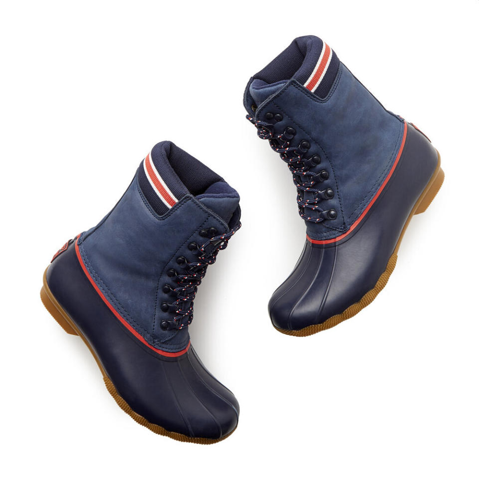 Much like Goop, we don't have scientific evidence to back up the effectiveness of these rain boots, but unlike most things on Goop they are under $200. Plus they're Sperry, lined with fleece and pretty darn cute.&lt;br&gt;&lt;br&gt;&nbsp;<strong><a href="https://shop.goop.com/shop/products/saltwater-tall-lace-up-leather-duck-boot?taxon_id=2028&amp;country=USA" target="_blank" rel="noopener noreferrer">Get the Goop x Sperry Saltwater tall lace-up leather duck boots for $180</a>.</strong>