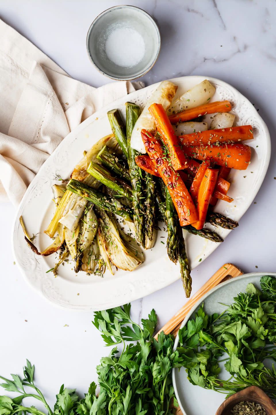 roasted spring vegetables