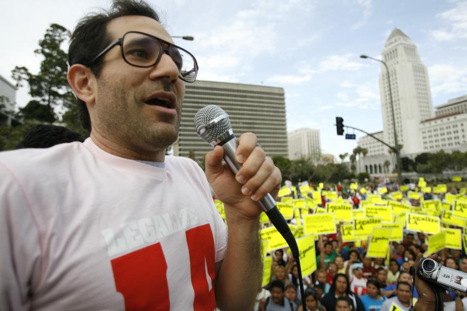 <b>9: American Apparel CEO gets the boot </b><br> <p><span>The big pharma CEOs aren’t the only ones cranky from 2014’s results. In June, after several years of sexual harassment allegations, the Montreal-born founder of American Apparel – Dov Charney – was <a href="https://ca.finance.yahoo.com/news/american-apparel-ousts-founder-dov-charney-over-alleged-140010801.html" data-ylk="slk:finally ousted from his post as CEO;elm:context_link;itc:0;sec:content-canvas;outcm:mb_qualified_link;_E:mb_qualified_link;ct:story;" class="link  yahoo-link">finally ousted from his post as CEO</a>, chairman and president of the clothing chain. Despite refuting the corporate investigation’s claims that Charney forced a former employee to perform sexual acts and used company money and apartments for friends and family, the disgraced CEO was ultimately given the boot by the board. </span>(REUTERS/Mario Anzuoni/Files)</p>