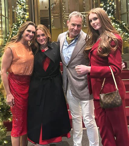 <p>Brooke Shields/Instagram</p> Brooke Shields and Chris Henchy with daughters Rowan and Grier