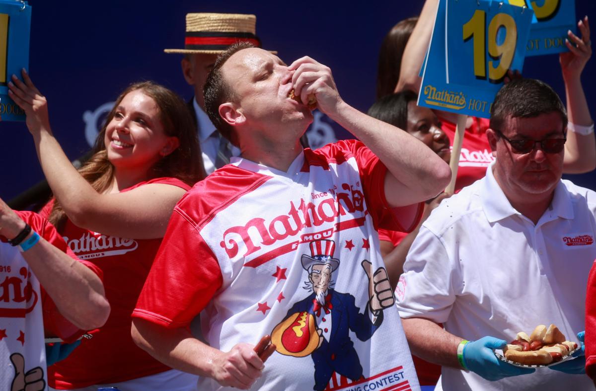 Joey Chestnut is ready for the July 4 hot dog eating contest at Fort Bliss after Nathan’s ban