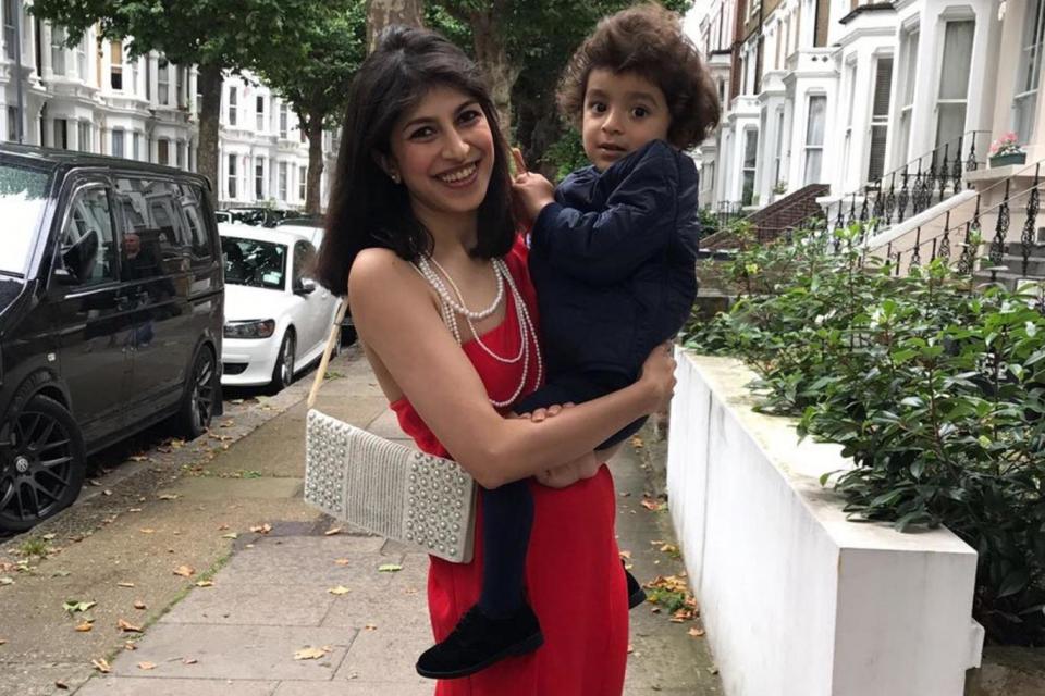 Priyanka Raswant and her son Aahaan