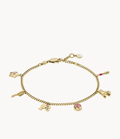 Fossil x Barbie Limited Edition Gold-Tone Stainless Steel Bracelet