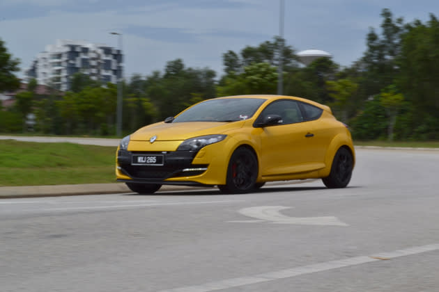 Renault Megane RS265 Cup<br> Fast, agile and manual. Three words that adequately describe the Renault Megane RS265 Cup's track oriented characteristics. Just like the Ford, this fast and nimble hot hatch comes with a turbocharged 2.0-litre engine that produces 250bhp, which rockets it to 100km/h from a standstill in 6.1 seconds. It also sports a well-sorted short-throw six-speed gearbox that offers hassle free shifting all day long.
