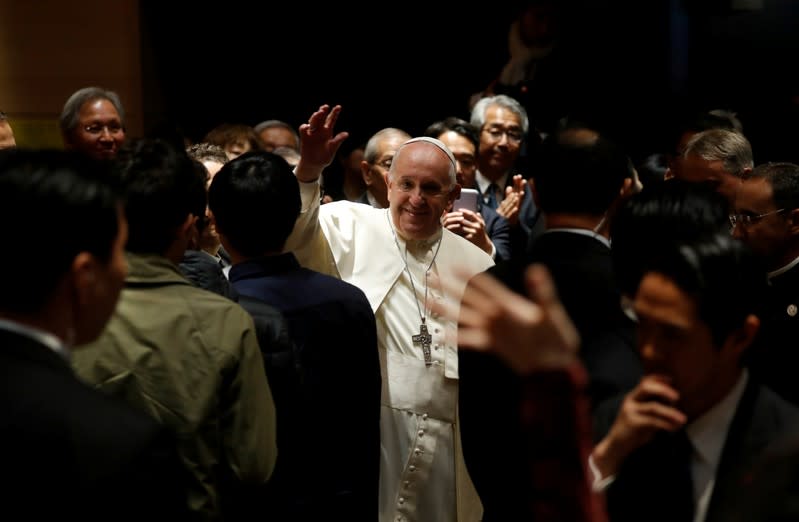 Pope Francis visits Japan.