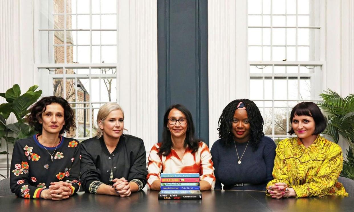 <span>Women's prize for fiction 2024 judges: (from left) Indira Varma, Anna Whitehouse, Monica Ali, Ayọ̀bámi Adébáyọ and Laura Dockrill.</span><span>Photograph: Women's prize</span>