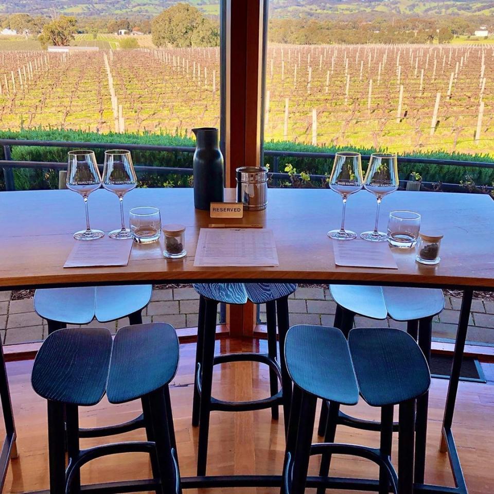 A vino and a view at Hugh Hamilton Wines. Photo: Instagram/hughhamiltonwines.