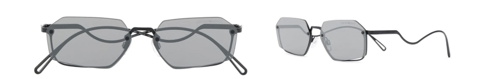 Rimless geometric-frame sunglasses. PHOTO: Farfetch