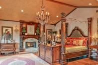 The Italian-decorated home is 7,800 square feet and boasts seven bedrooms and eight bathrooms.