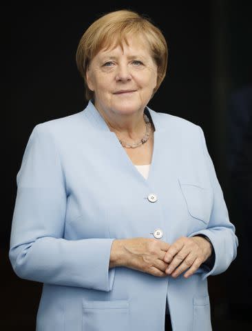 <p>Michele Tantussi/Getty Images</p> Angela Merkel in 2019