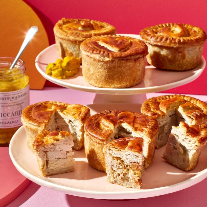 The mini pie selection would make a ideal Valentine's Day treat. (Fortnum & Mason)