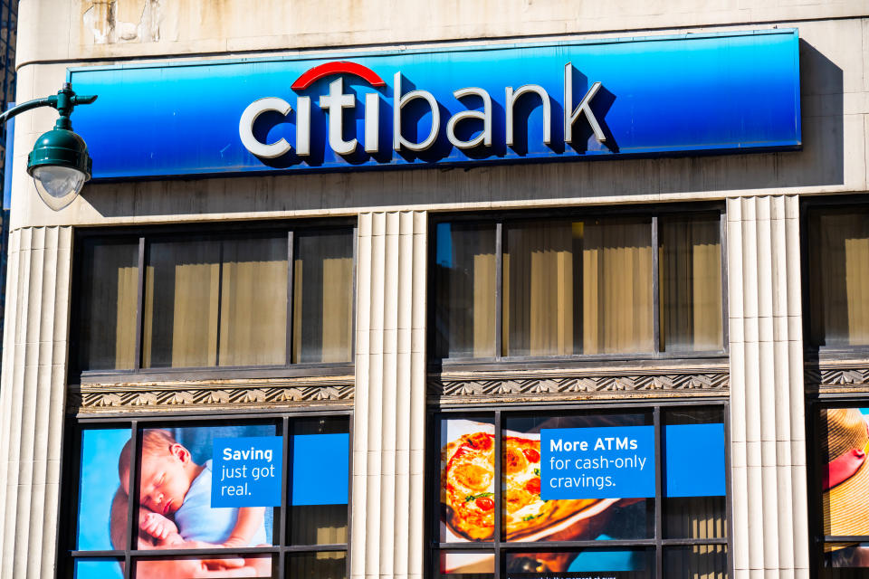 NEW YORK CITY, UNITED STATES - 2020/02/20: American multinational investment bank and financial services corporation, Citibank or Citi logo seen at one of their branches. (Photo Illustration by Alex Tai/SOPA Images/LightRocket via Getty Images)
