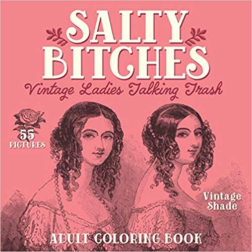 vintage ladies talking trash adult coloring book