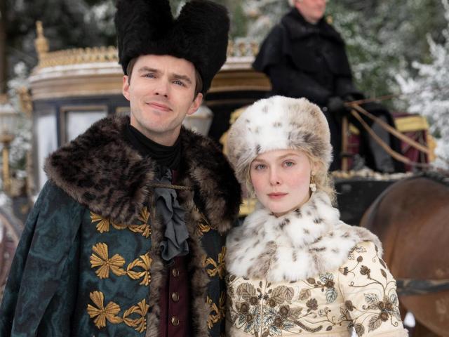 Nicholas Hoult as Peter and Elle Fanning as Catherine on season three, episode six of &quot;The Great.&quot;