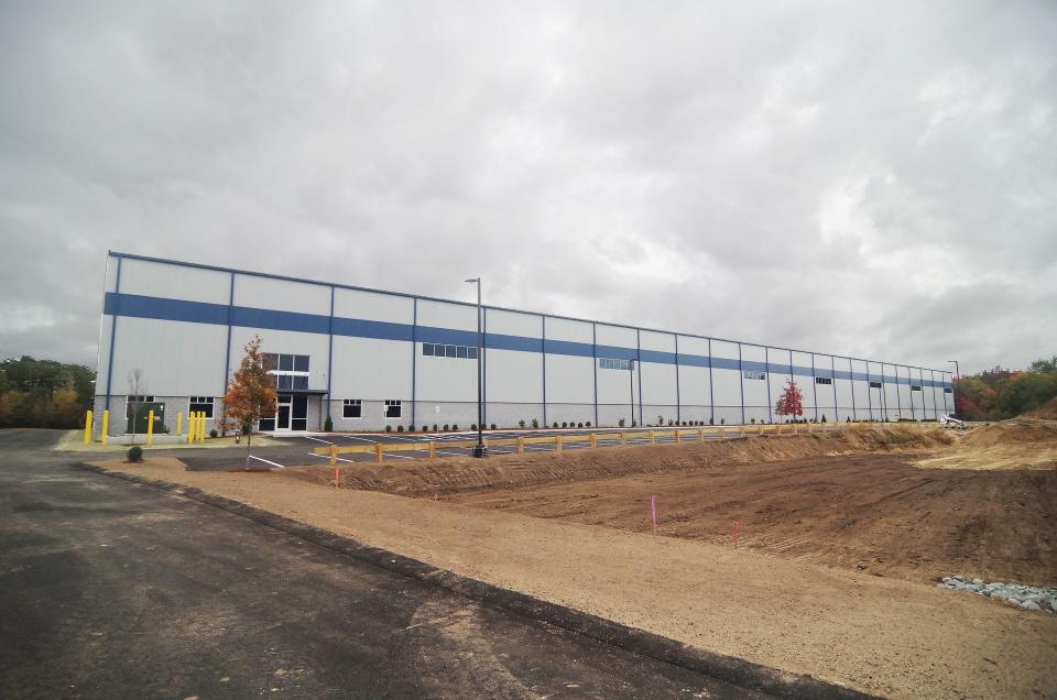 This warehouse at 105 Industrial Boulevard in Brockton could be the future home of Air Energy Group, which would combine its locations in South Easton, Pembroke and Lincoln, Rhode Island, into a corporate HQ in the city, pictured on Friday, Oct. 20, 2023.