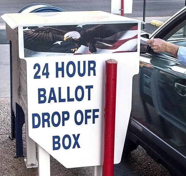 This 24-hour ballot drop-off location outside the Pueblo Election Department, 720 N. Main St., is one of several locations available countywide.