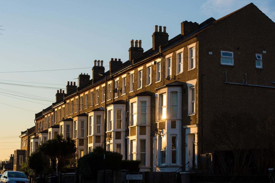 File photo of terraced residential houses in London (PA)