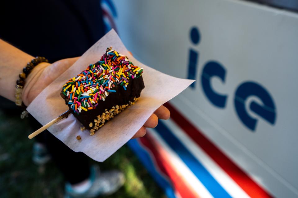 A Wonder Bar was one of the dishes Ian Robertson and Jess Robertson, chefs at Oak Park, tried at the Iowa State Fair.