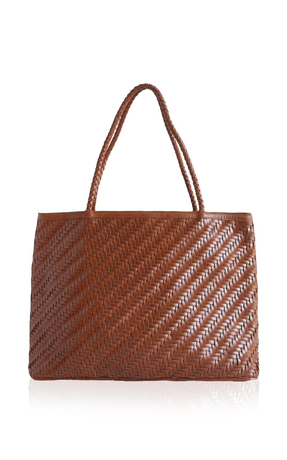 Gabrielle Woven Leather Tote Bag