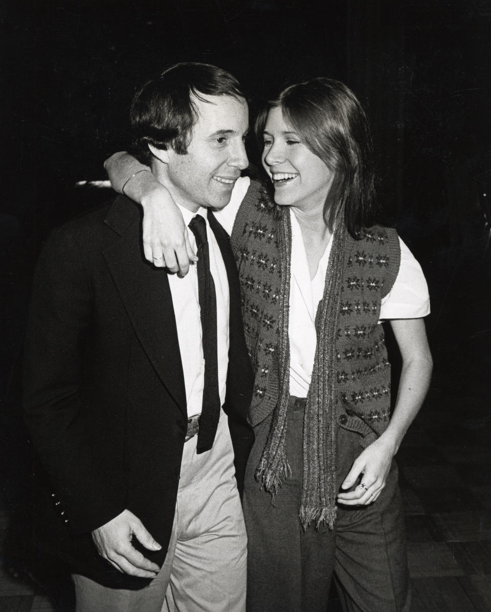 Paul Simon and Carrie Fisher