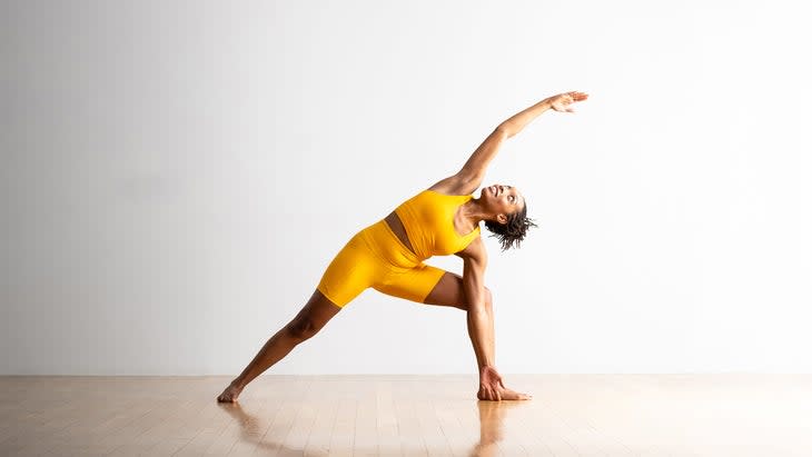 Woman in Extended Side-Angle Pose