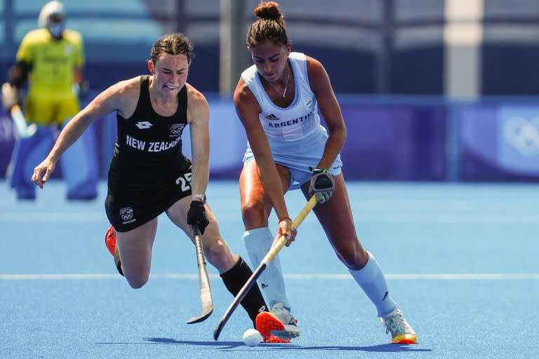 Hockey sobre césped Nueva Zelanda vs Argentina - Grupo B en el estadio OI. Valentina Raposo 