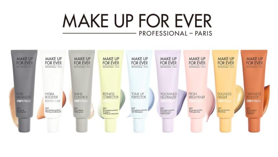 ▲MAKE UP FOR EVER STEP1第一步妝前乳 共9 款。（圖／MAKE UP FOR EVER）