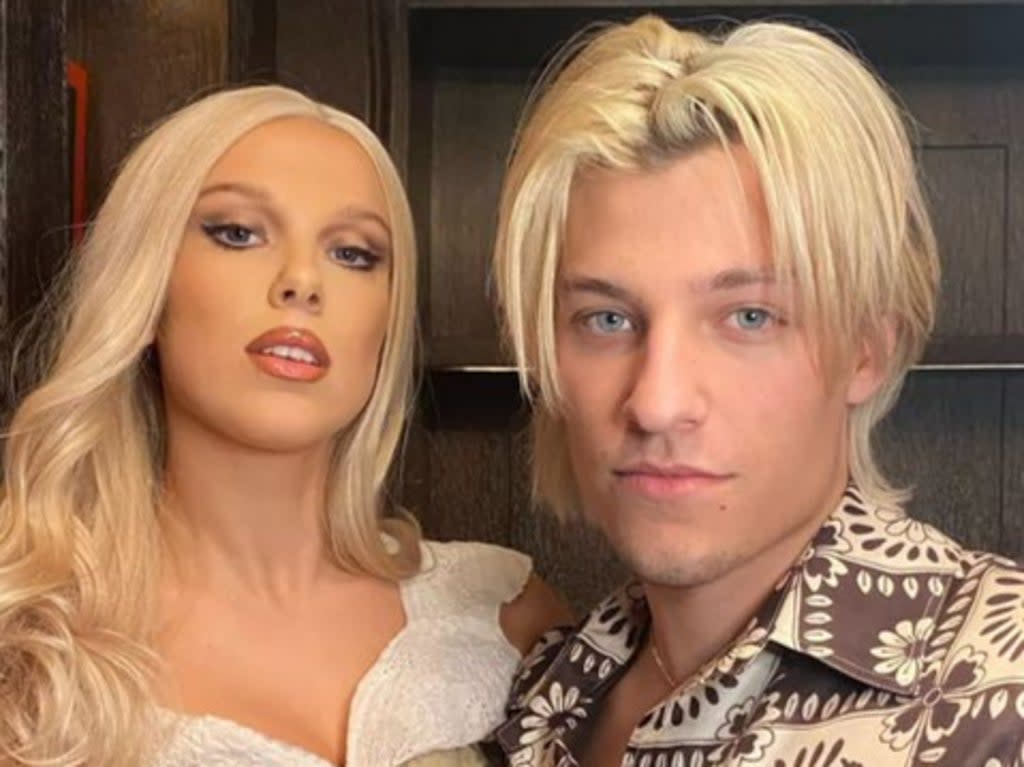 Millie Bobby Brown, 18, and Jake Bongiovi, 19, dress up as Barbie and Ken to celebrate her birthday (Millie Bobby Brown/Instagram)