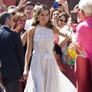 The Spanish monarch, Queen Letizia, stepped out in a dotted frock with killer heels (at a killer price).