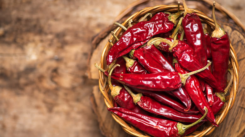 basket of dried chiles