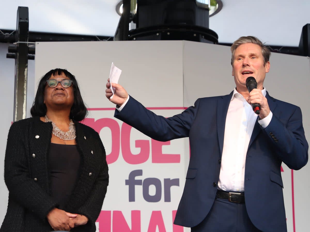 Keir Starmer at anti-Brexit rally in 2019 (PA)