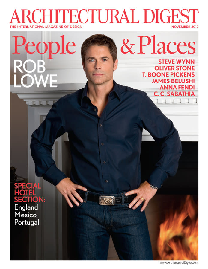 Architectural Digest: Rob Lowe, November 2010