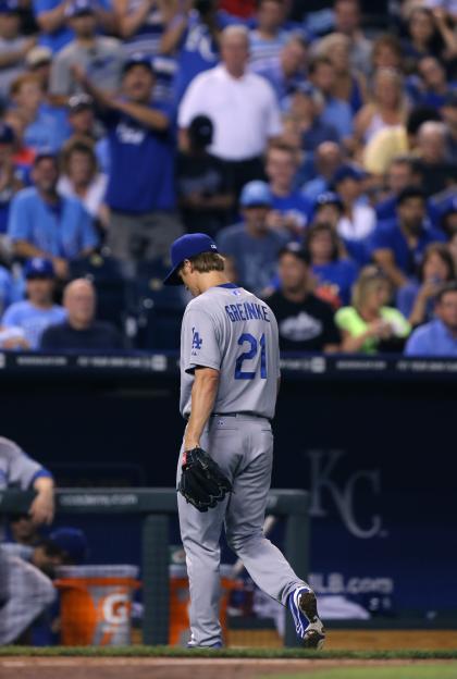 Royals fans weren't hospitable after Zack Greinke exited Monday's ballgame in Kansas City. (Getty Images) 